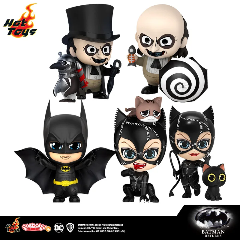 DC Comics Бэтмен Женщина-кошка Пингвин Hottoys Q версия мини 10-12 см Коллекционные фигурки