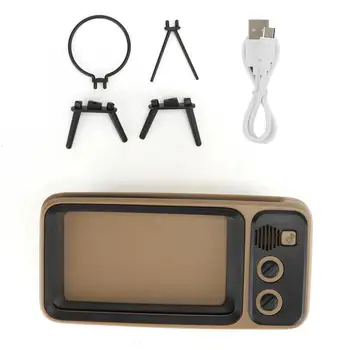 

retro tv bluetooth speaker mobile phone holder 280Hz-20KHz Bluetooth HD Sound Speaker Mobile Phone Stand 2 in 1 bluetooth speake
