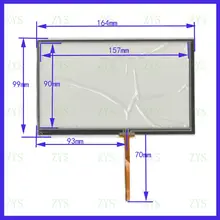 ZhiYuSun AL-3498 это совместимо 164*99 мм 4 линии для автомобиля DVD с сенсорным экраном панели сенсорного стекла для кардио