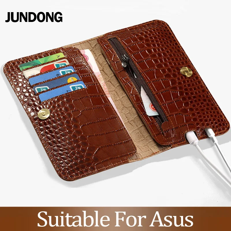 

For Asus Zenfone 3 4 5 5Z 5 Lite Max M2 ZB633KL ZB634KL Case Crocodile Texture Cover Cowhide Phone Bag Wallet
