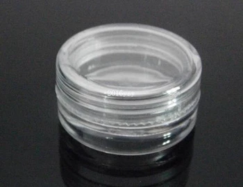 

1000 pcs/lot clear 3g/3ml plastic cream jar for loose powder cream cosmetic container