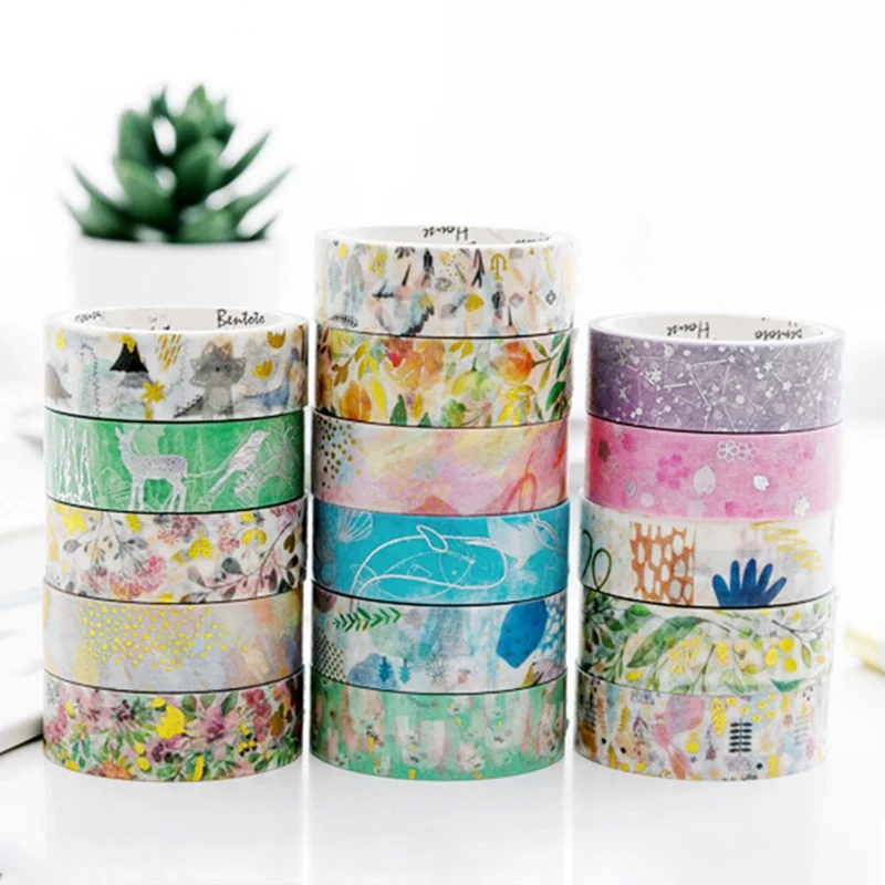 

Forest Unicorn Gold Foil Washi Tape Adhesive Tape DIY Scrapbooking Sticker Label Craft Masking Tape