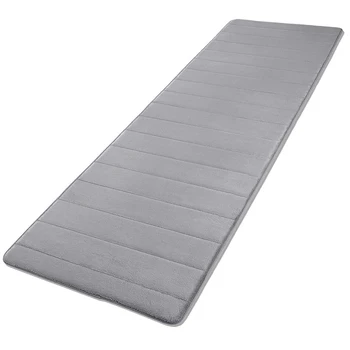 

Memory Foam Soft Bath Mats - Non Slip Absorbent Bathroom Rugs Extra Large Size Runner Long Mat for Kitchen Bathroom Floors 60X16