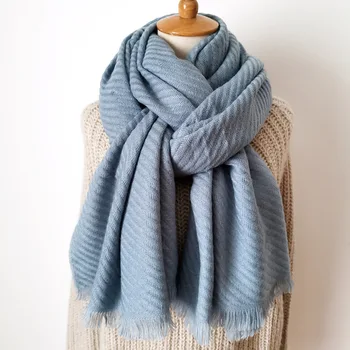 

2020 Designer Solid Women Winter Pashmina Scarves Luxury Cashmere Shawls Lady Wraps Warm Neck Foulard Thick Scarf Bufanda Hijab