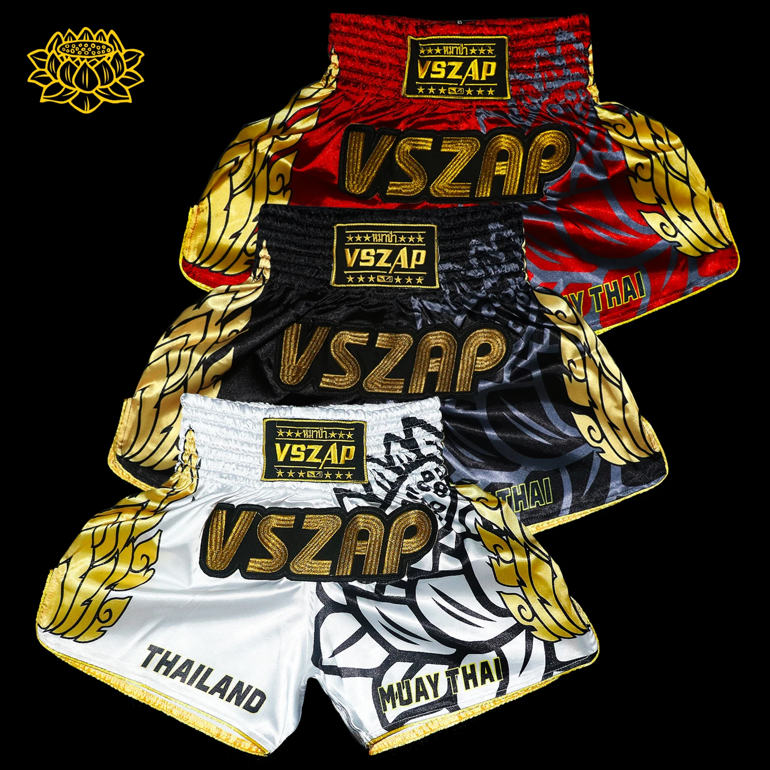 

VSZAP Thailand fighting sports MMA Muay Thai shorts sowing for men and women's fitness fast dry stretch tiger fight