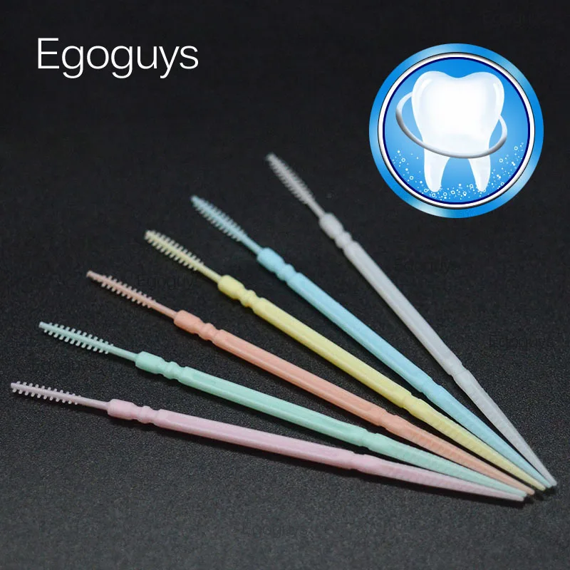 White Dental Floss Pick Tooth Cleaner Sticks Oral Hygiene Care Teeth Interdental Cleaning Flosser Toothpick Tool 7.5cm 100pcs
