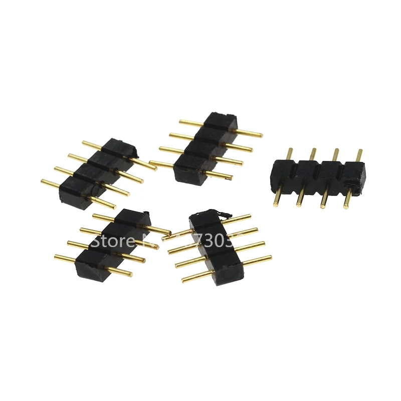100 шт./лот 4 Pin RGB игла разъем адаптер мужской тип двойной DIY маленькая часть для 3528
