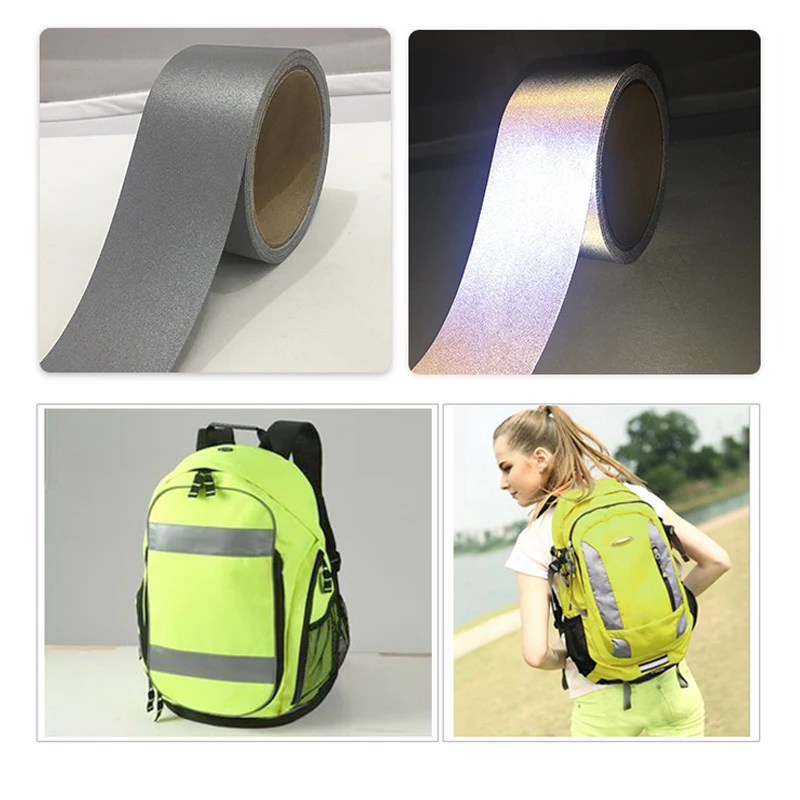 

High visibility Bright Silver reflective Fabrics reflective tape for reflective safety workwear