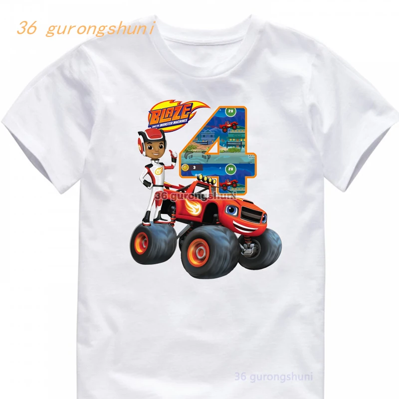 T Shirt Kids T Shirt Girls T Shirt Girls Tee Shirt Anime Cartoon t Shirt For Girls children Boys clothing Blaze And The Monster Machines