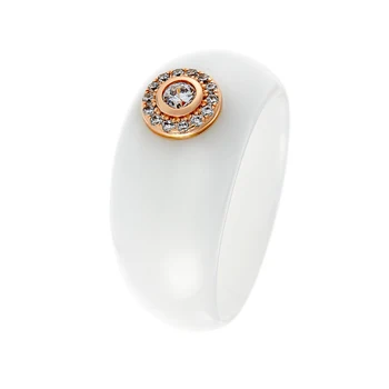 

Кольцо из серебра с керамикой и фианитами R01192