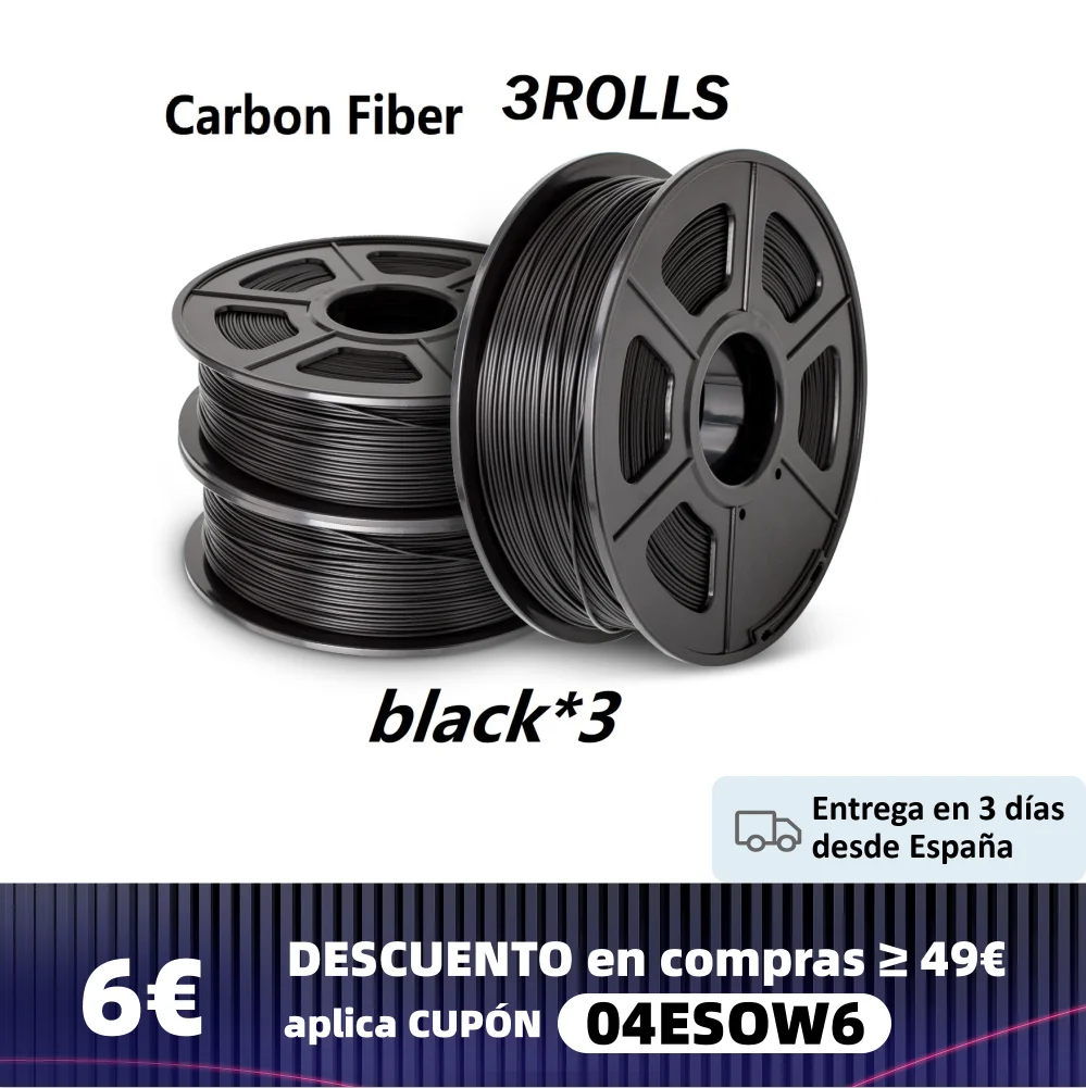 Enotepad-filamento de fibra de carbono pla para impresora 3d, 100% al por mayor, sin burbujas, materiales de impresión 3D como filamento para fabricación de engranajes