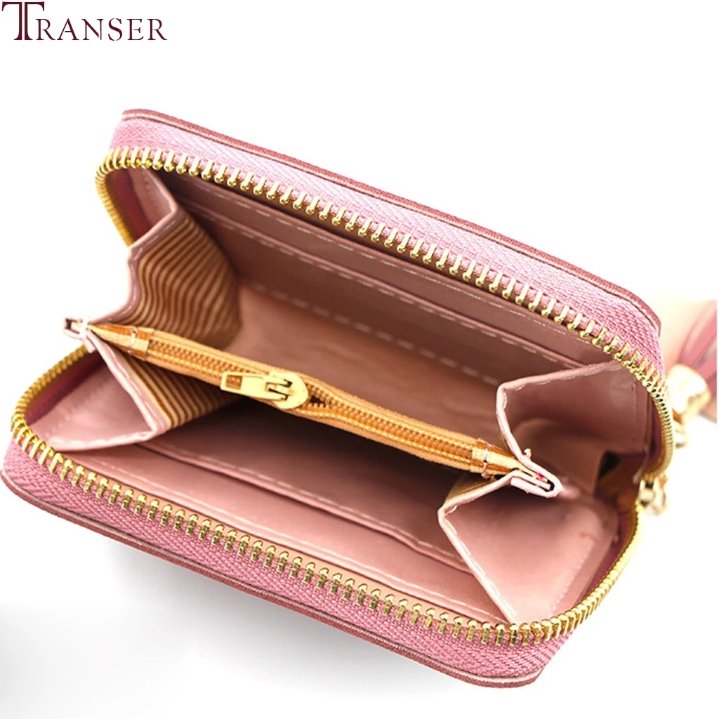 Transer из искусственной кожи кошелек для карт для женщин Винтаж Вышивка цветок мини деньги сумочки с бахромой маленькая сумка для мелочи ID Passport