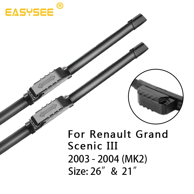 Щетки стеклоочистителя для Renault Grand Scenic III подходит штык/ползунок/кнопочные ручки модель года от 2003 до