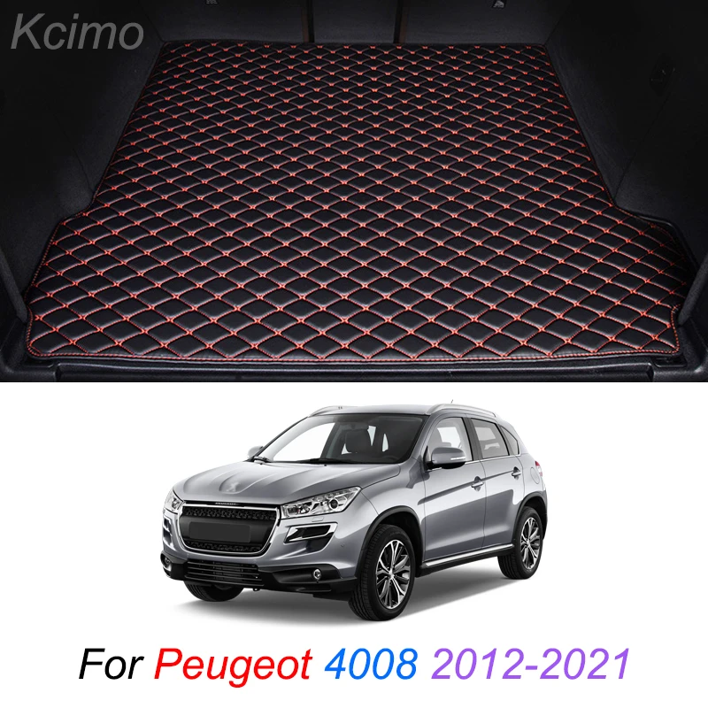 Кожаные коврики для багажника автомобиля на заказ Peugeot 4008 2012-2021 коврик заднего
