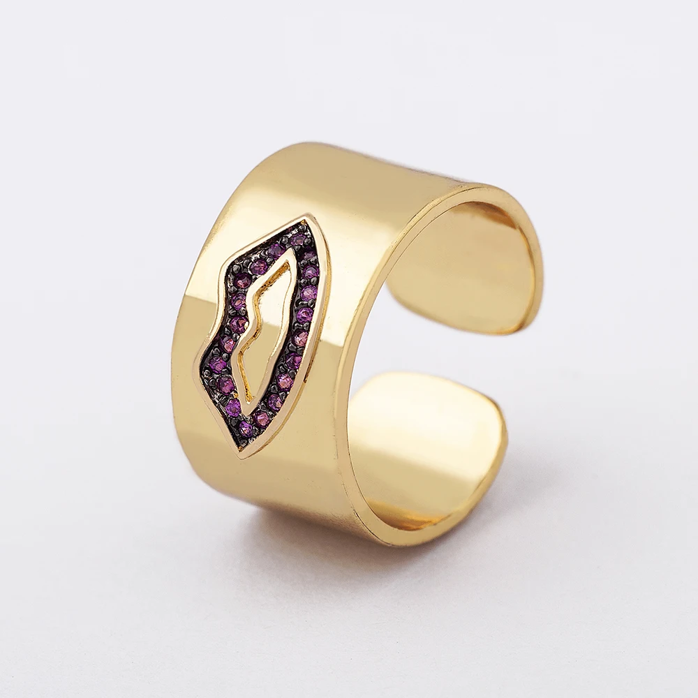 Fashion Design Bohemian Zircon Turkish Evil Eye Rhinestone Adjustable Rings For Women Vintage Open Ring Lucky Jewelry