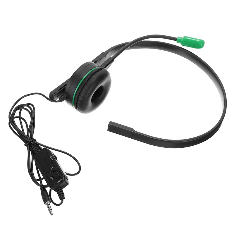 Черные наушники Mayitr односторонняя игровая гарнитура с микрофоном для XBOX ONE PlayStation