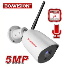 1080P 5MP IP Камера WI-FI Беспроводной открытый металлический Водонепроницаемый Пуля безопасности Камера ONVIF 2-полосная аудио Ночное видение 20 м для Iphone и Ipad