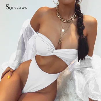 

New Summer Swimwear Body Suits Women Chiffion Long Sleeve Hollow Out Rompers Sexy Slash Neck Beachwear One Piece Tops Bodysuit