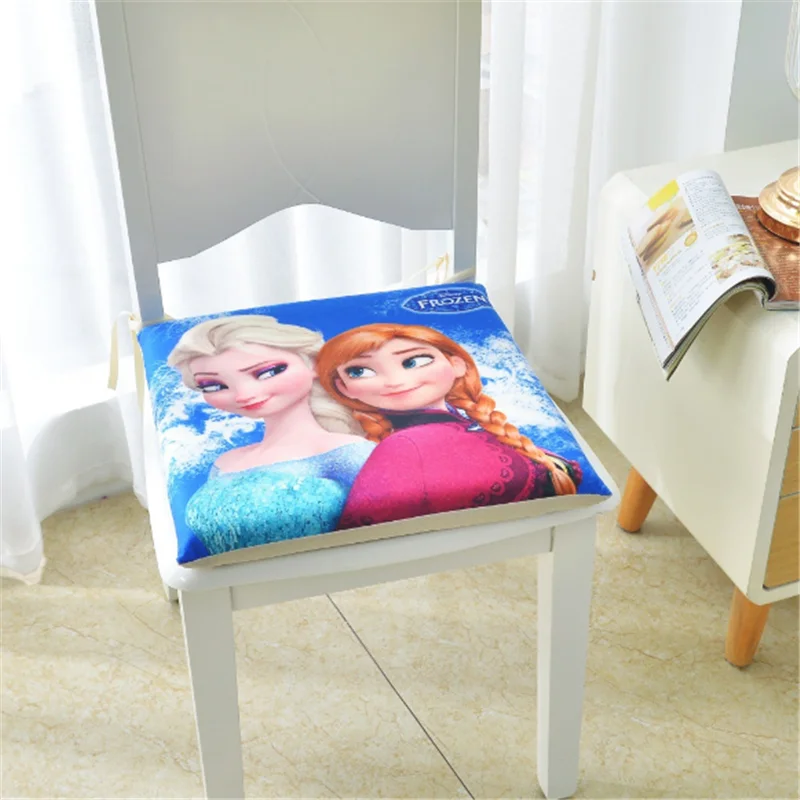 Disney Princess Frozen Elsa Anna Chair Seat Pillow Cushion with Pillow Cover Soft Sponge Desk Cojines for Children Bedroom Decor