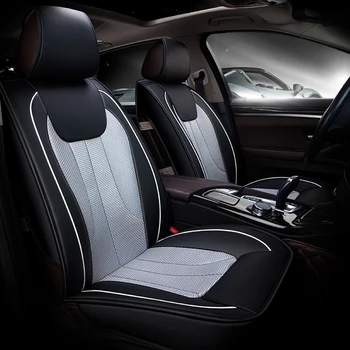 

Full Coverage PU Leather car seat cover flax fiber auto seats covers for Mini hatchback cabrio clubman coupe roadster