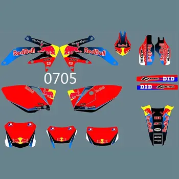

New Full Graphics Decals Stickers Custom Number Name Glossy Bright Stickers Waterproof for HONDA CRF450X 2005-2014