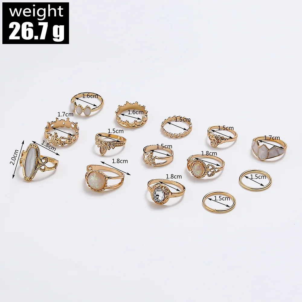 2021 Trendy Fashion New Jewelry Imitation Amber Jewelry Retro Inlaid Diamond Carved Starry Sky Gem Set Ring Holiday Gift