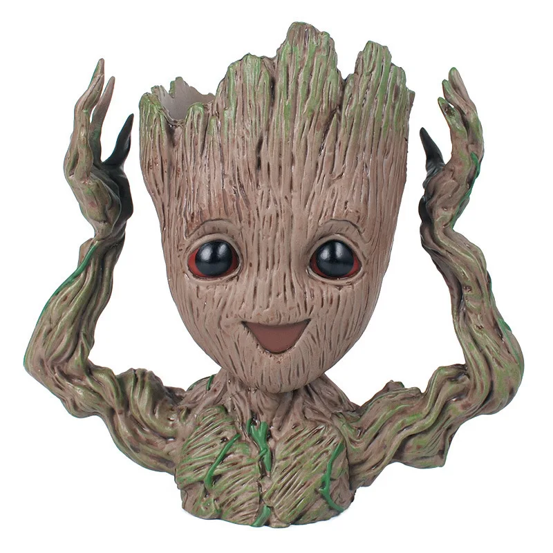 Galaxy Guard Groot Shuren Горшечное растение цветочный горшок ручка контейнер Гараж Комплект украшения