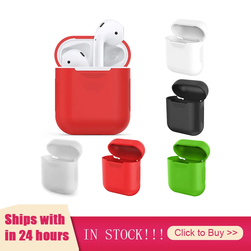 

New Soft Silicone Case For Apple Airpods Shockproof Cover For Apple Airpods Earphone Cases For Iphone Airpods Protector Case