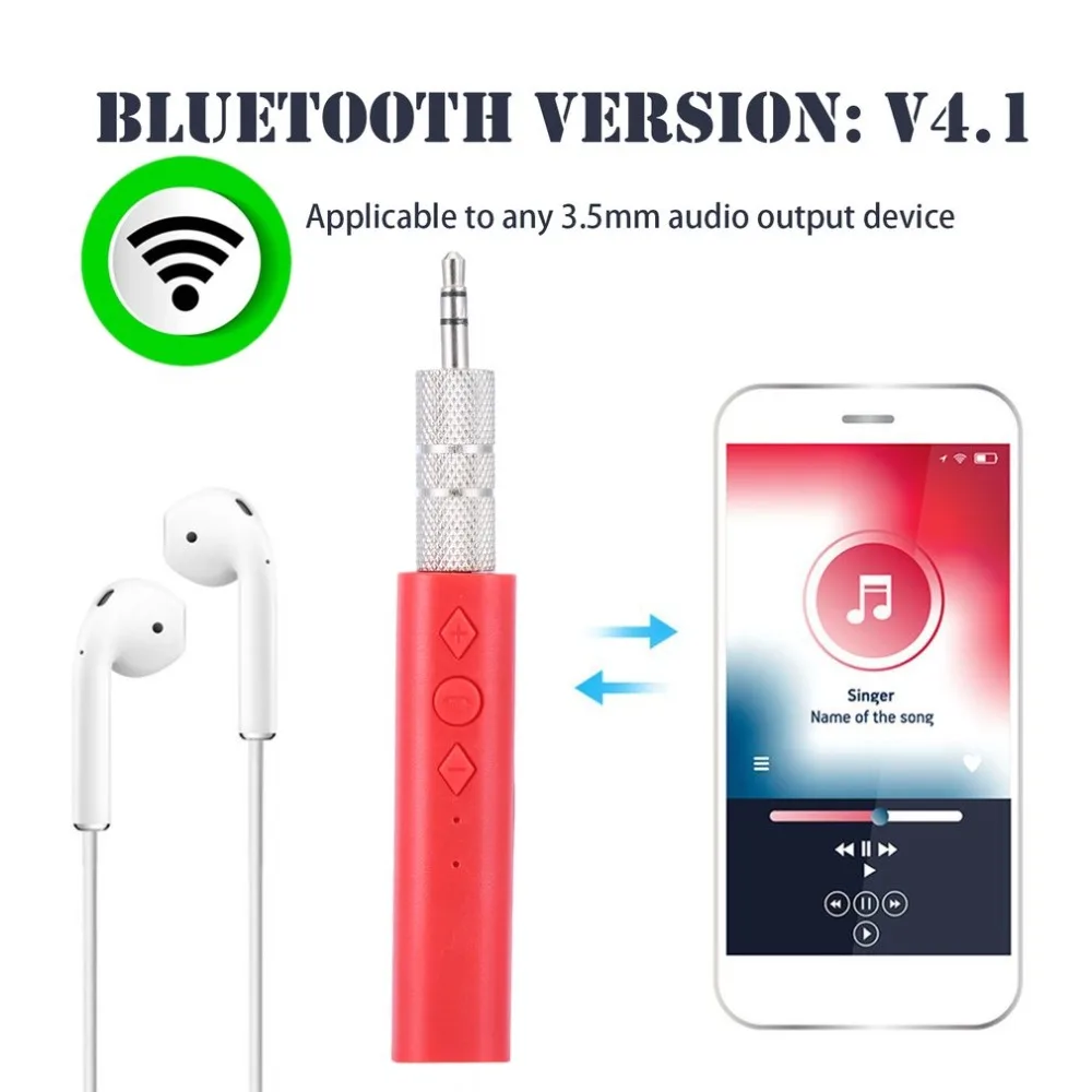 Клип дизайн портативный 3,5 мм беспроводной Bluetooth ресивер стерео аудио Музыка Bluetooth приемник адаптер для автомобиля громкой связи Лидер продаж