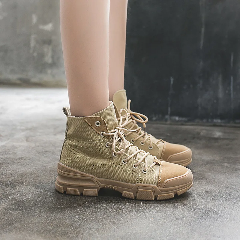 

Martin Boots WOMEN'S Boots British Style INS Students Korean-style Versatile 2019 Spring And Autumn New Style Desert Locomotive
