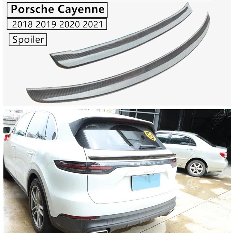 Carbon Fiber Spoiler For Porsche Cayenne 2018 2019 2020 2021 Wing Spoilers High Quality Car Modification Accessories | Автомобили и