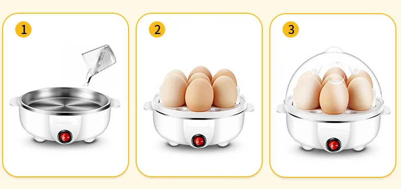 220V 2 Layers Electric Egg Steamer Household Mini Egg Boiler Corn Egg Custard Milk Steaming Machine For Breakfast