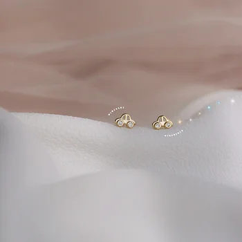 

Mini Small Ear Stud Women's Car Ear Stud Fun Creative Zircon Car Ear Stud
