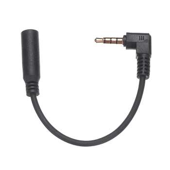 

Portable 3.5mm 3 TRS to 4 TRRS Jack Audio Headset Adapter Converter Black Microphone Headphone Connector Cable 13cm