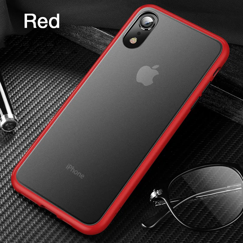 Oppselve матовый чехол для телефона для iPhone 11 Pro Max контрастный цвет защитный чехол для iPhone X XS MAX XR 8 7 Plus Capinhas - Цвет: Red