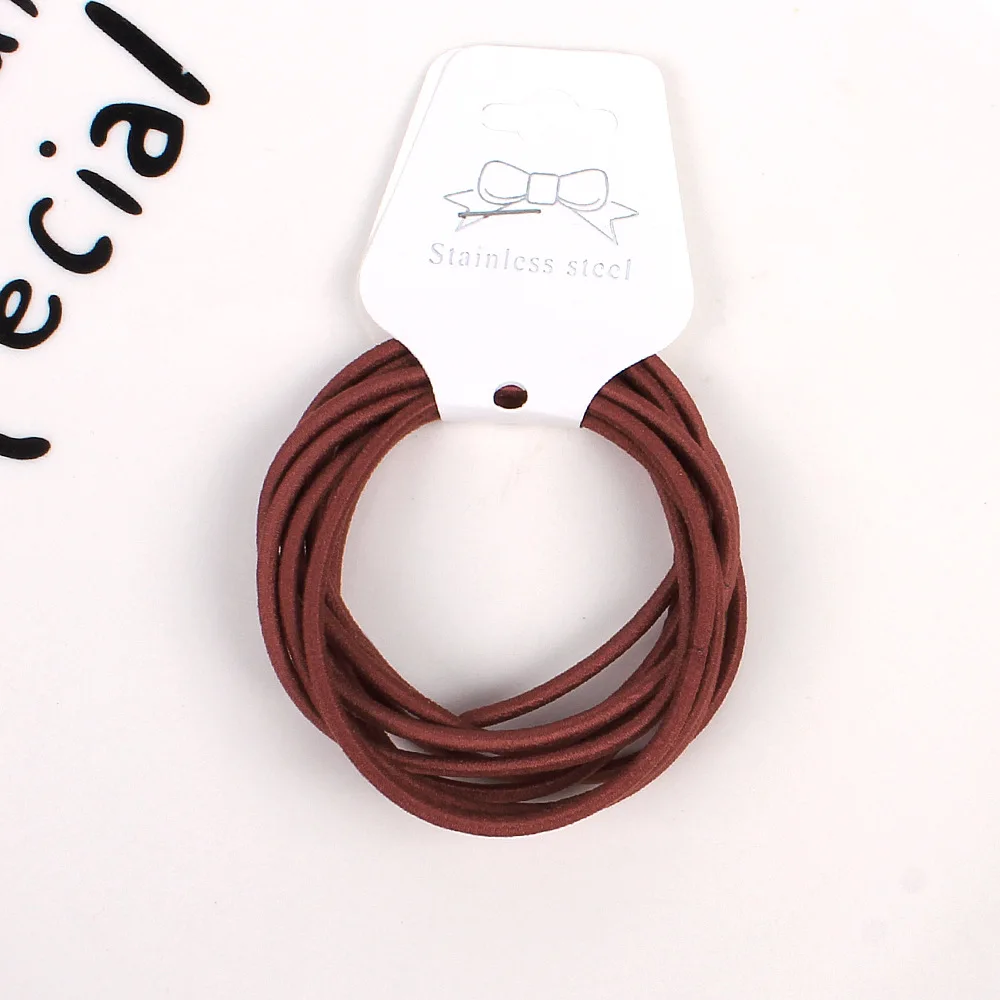 10pcs wine red Нарисованной длинноволосой девочкой, аксессуары из резинок, эластичная резинка для волос ленты для волос Детские украшение для детей, повязка на голову, повязка для малышей аксессуары Галстуки резинка для волос - Цвет: 10pcs wine red