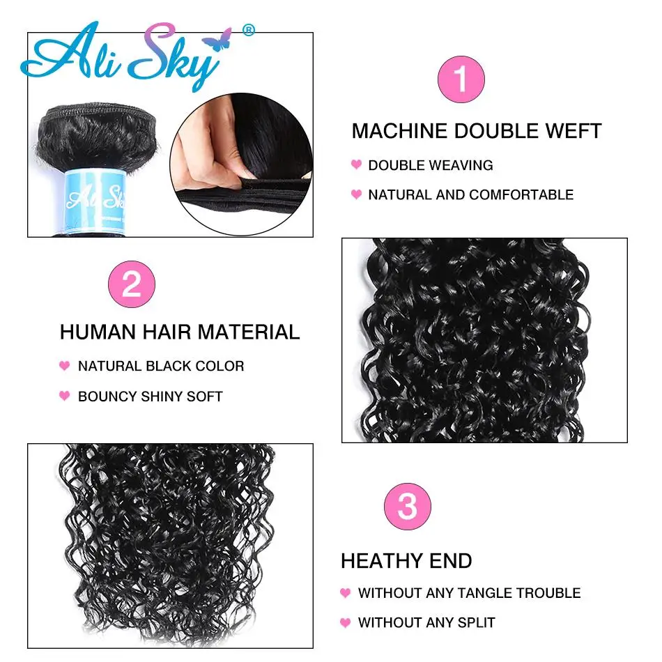 Alisky Malaysian Curly Hair Bundles Kinky Curly Bundles Brazilian Remy Hair Extensions Human Hair Bundles Raw Indian Hair Bundle
