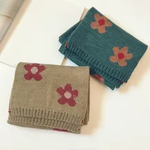 LDSLYJR осенне-зимний вязаный детский шарф модный цветной шарф с цветами в Корейском стиле для мальчиков и девочек 14