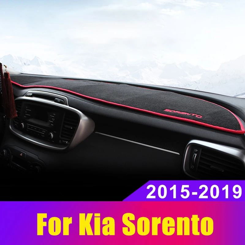 

Car Dashboard Cover DashMat Sun Shad Pad NON-Slip Carpets ANti-UV LHD for KIA Sorento 2015 2019 Sorento Prime UM