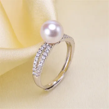 

Pearl fittings factory diy jewelry making Adjustable Blank Ring Base Settings Gold Filling Classic Ring Findings for Women charm
