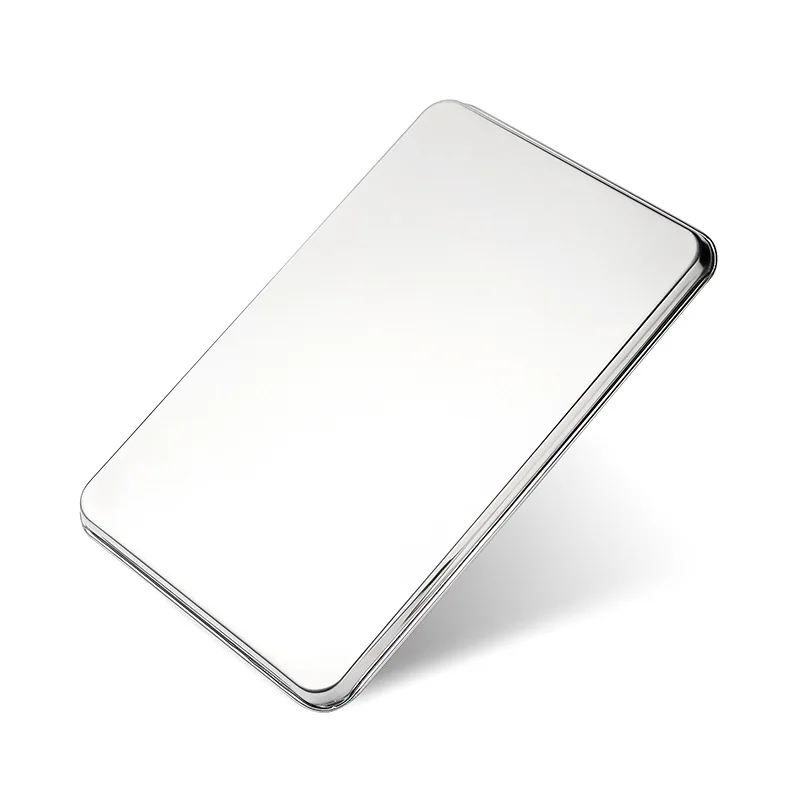 Stainless Steel Rectangle Storage Baking Tray Plates for Food Bread Container Steamed Sausage Dishes Tableware Kitchen Organizer 2