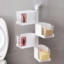 Многофункциональный Зерновой соли Многоэтажный ABS+ нержавеющая сталь трубы банки для приправ специй стойки приправа коробка для хранения Творческий