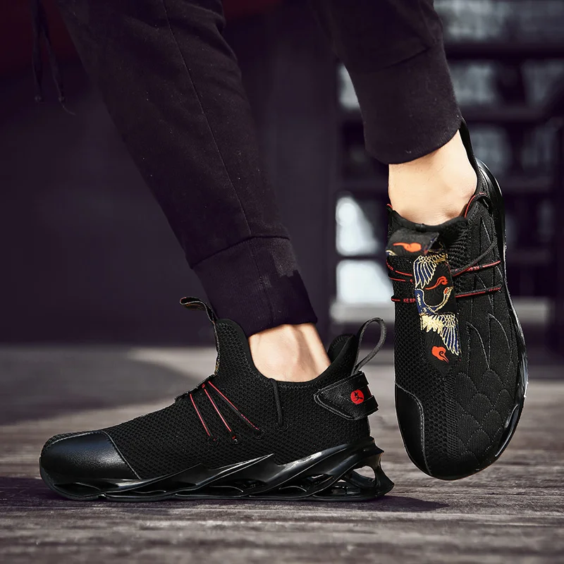 Для мужчин повседневная обувь сезон осень Спортивная обувь Мужская обувь модные кроссовки Для мужчин кроссовки на плоской подошве, для бега мужская обувь плюс