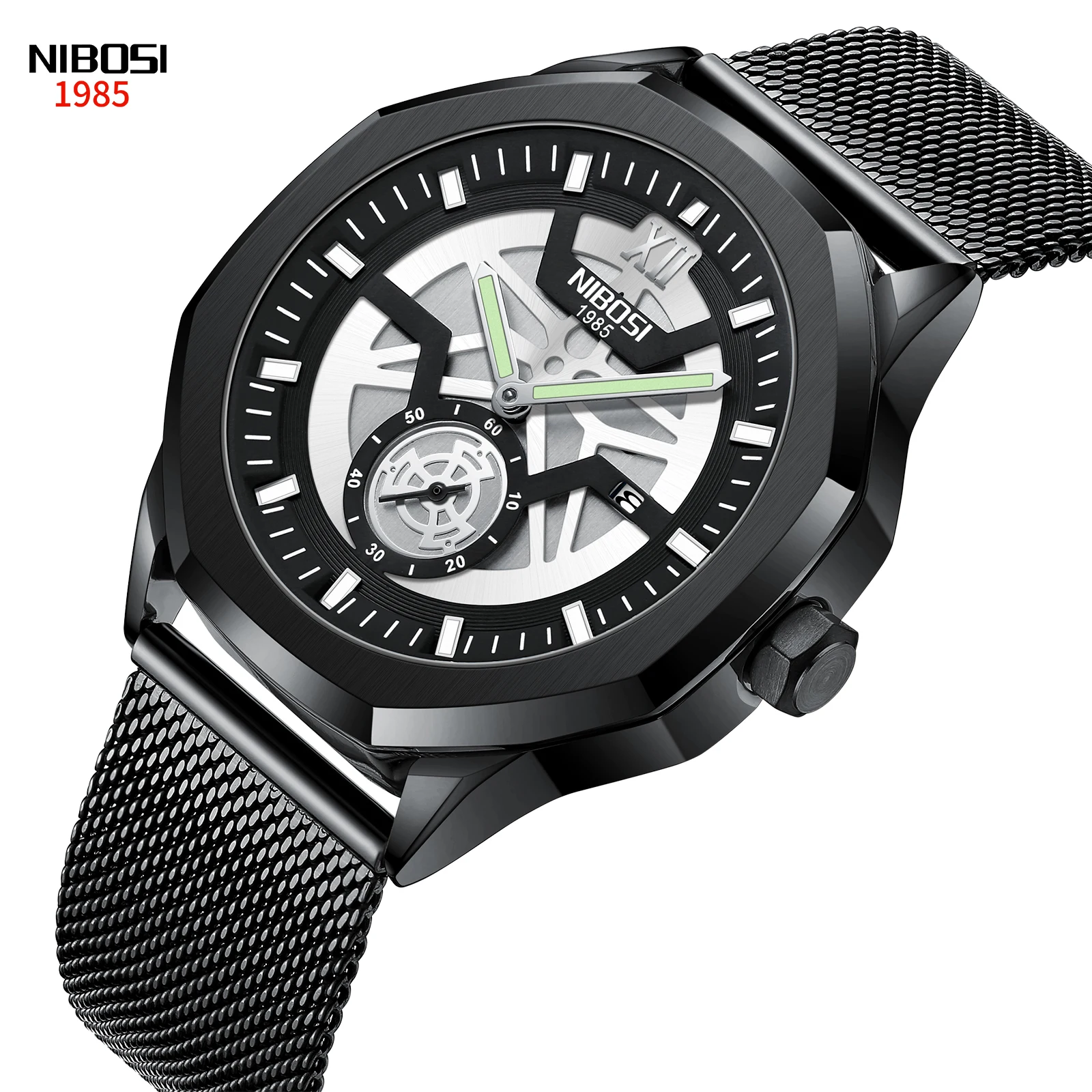 New Relogio NIBOSI Casual Sport Watch for Men Top Brand Luxury Military Leather Watch Man Clock Fashion Chronograph Wristwatch 