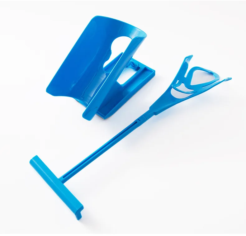 1pc Blue Sock Slider Aid Easy on off Sock Helper Kit Shoe Horn Pain Free No Bending Shoe Horn for Pregnancy Dressing Aids Tools