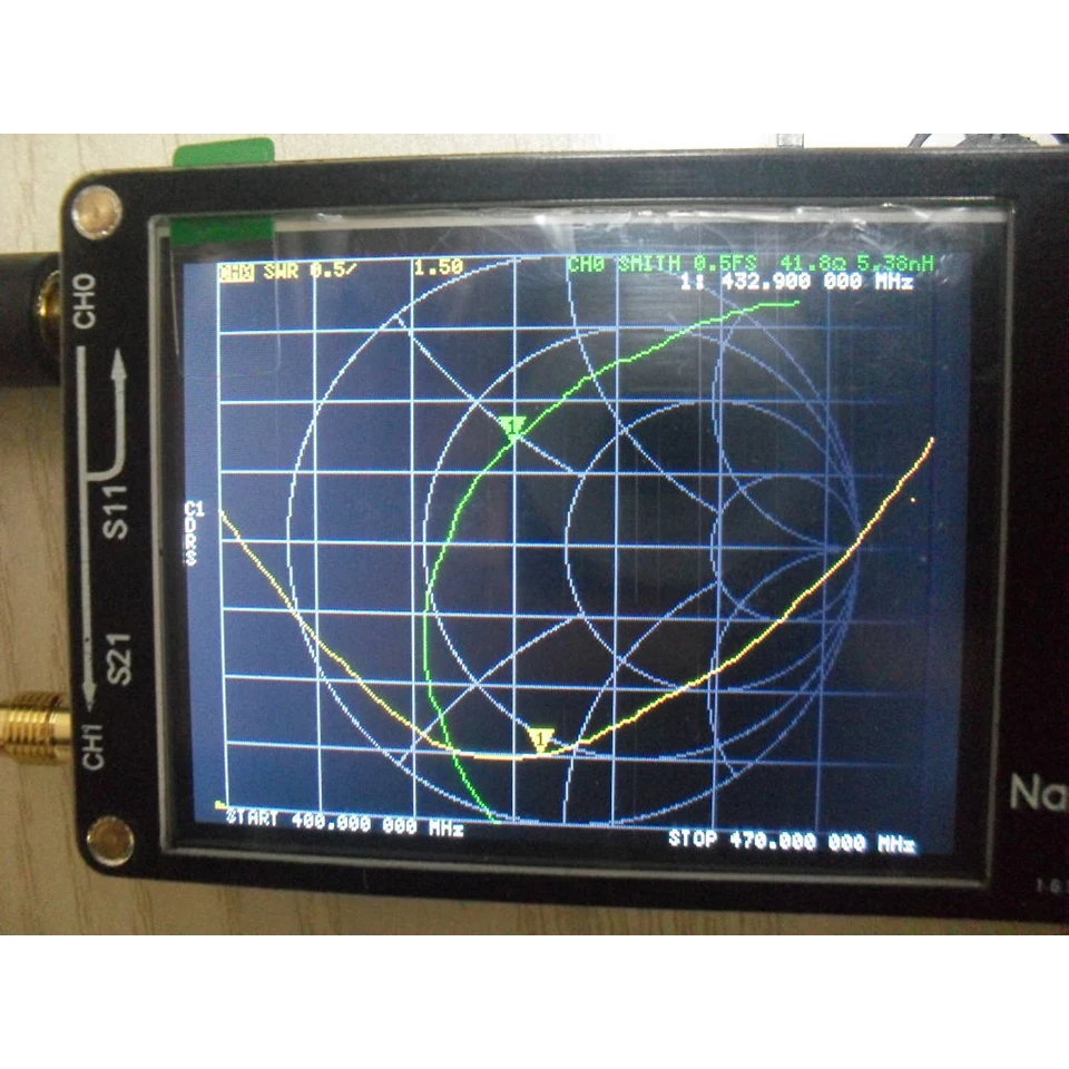 NanoVNA сетевой анализатор 50 кГц-300 МГц цифровой 2,8 дюймовый сенсорный ЖК-дисплей коротковолновый MF HF VHF UHF постоянный волновой антенный анализатор I4-001
