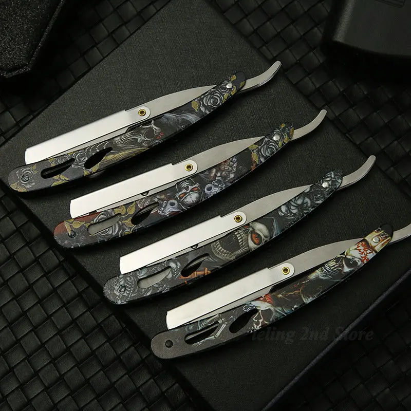 Barbershop Men's Shaver Straight Edge Barber Razor Knives Manual Beard Shaving And Care Replaceable Blades Shavette Gift For Men 3