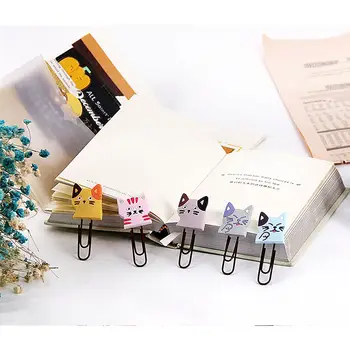 

4Pcs/set Kawaii Cartoon Soft Bookmark Creative Photo Paper Clip Book Binder Clips School Office Accessories Stationery Supplie