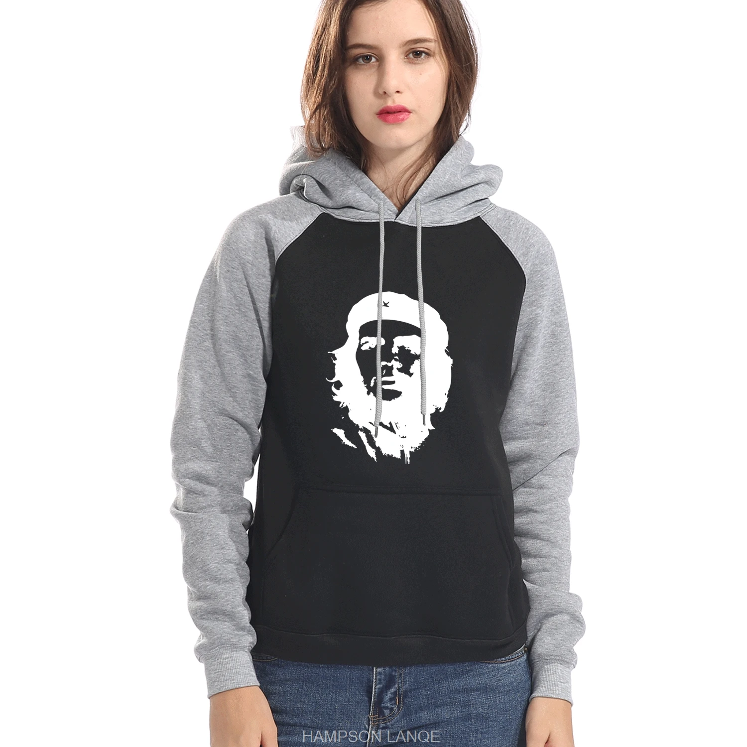 Che Guevara, зимние женские толстовки с капюшоном, повседневная верхняя одежда, спортивный костюм, зимний хлопковый теплый модный реглан, толстовки, пуловер для женщин