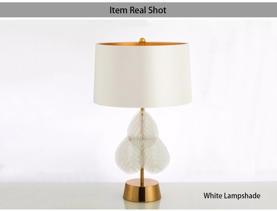 Современная прикроватная лампа, тканевый абажур, стеклянный лист, глазурованный лист, декоративная настольная лампа для гостиной, художественный дизайн, настольная лампа E27